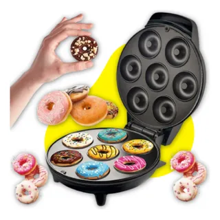 Mini Máquina de Fazer 7 Donuts Antiaderente